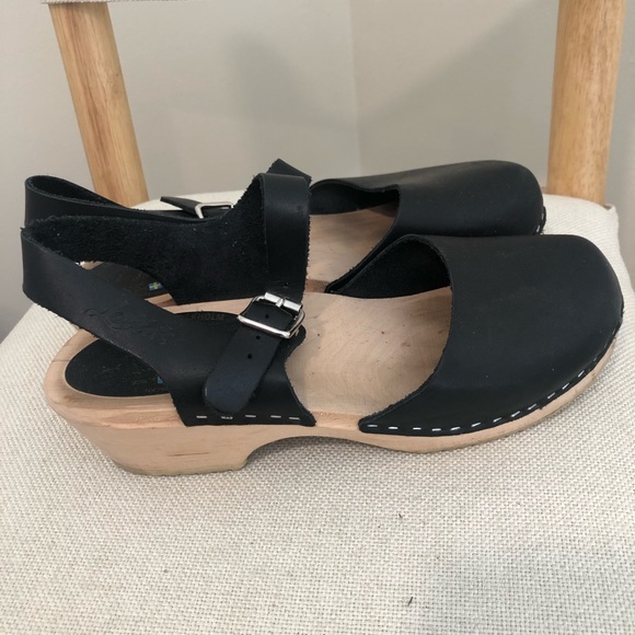 Lotta From Stockholm Black Leather Clogs - Picture 4 of 9